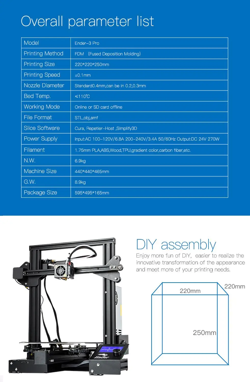 Обновление Ender-3Pro/Ender-3/Ender-3X Creality 3D принтер наборы подарок Nozzels + нагревательный