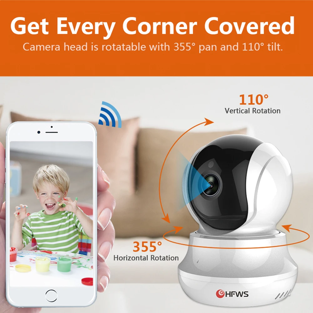 1080P Smart 360 Камера IP Cam Веб-камера видеокамера WI-FI Беспроводной инфракрасный Ночное