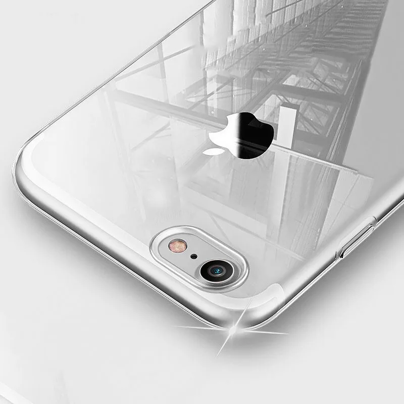 Transparent Роскошный Мягкий ТПУ силиконовый чехол для телефона для iPhone 11 Pro XS Max XR X 10 iPhone 8 7 Plus iPhone 6S 6 S 6Plus - Цвет: Transparent
