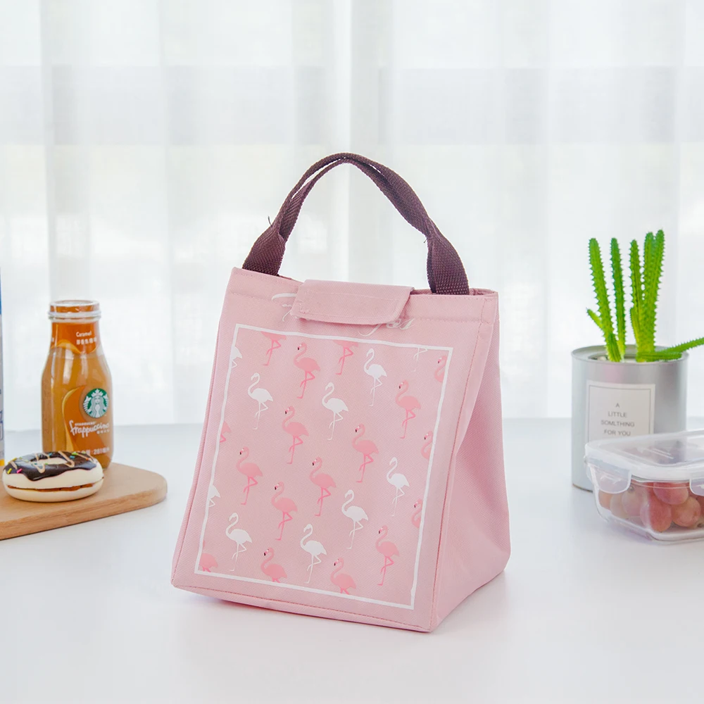 Pink Flamingo Новинка, Термосумка с фламинго, черная Водонепроницаемая оксфордская Пляжная сумка для ланча, сумка-холодильник для еды, пикника, женщин, детей, мужчин - Цвет: Pink Flamingo