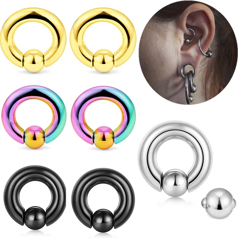 1 шт. стальные кольца из бисера кольцо с шариковой застежкой CBR пирсинг для носа