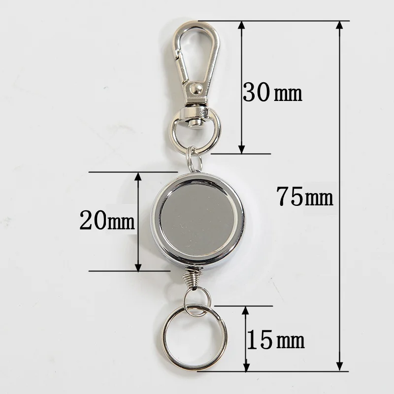 Наружный брелок карабин с защитой от потери трос пряжкой телескопический для