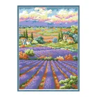 Набор для вышивки крестиком с лавандовым полем, Набор для вышивки на холсте без принта, рукоделие сделай сам 11 14 карат, домашний Декор, живопись