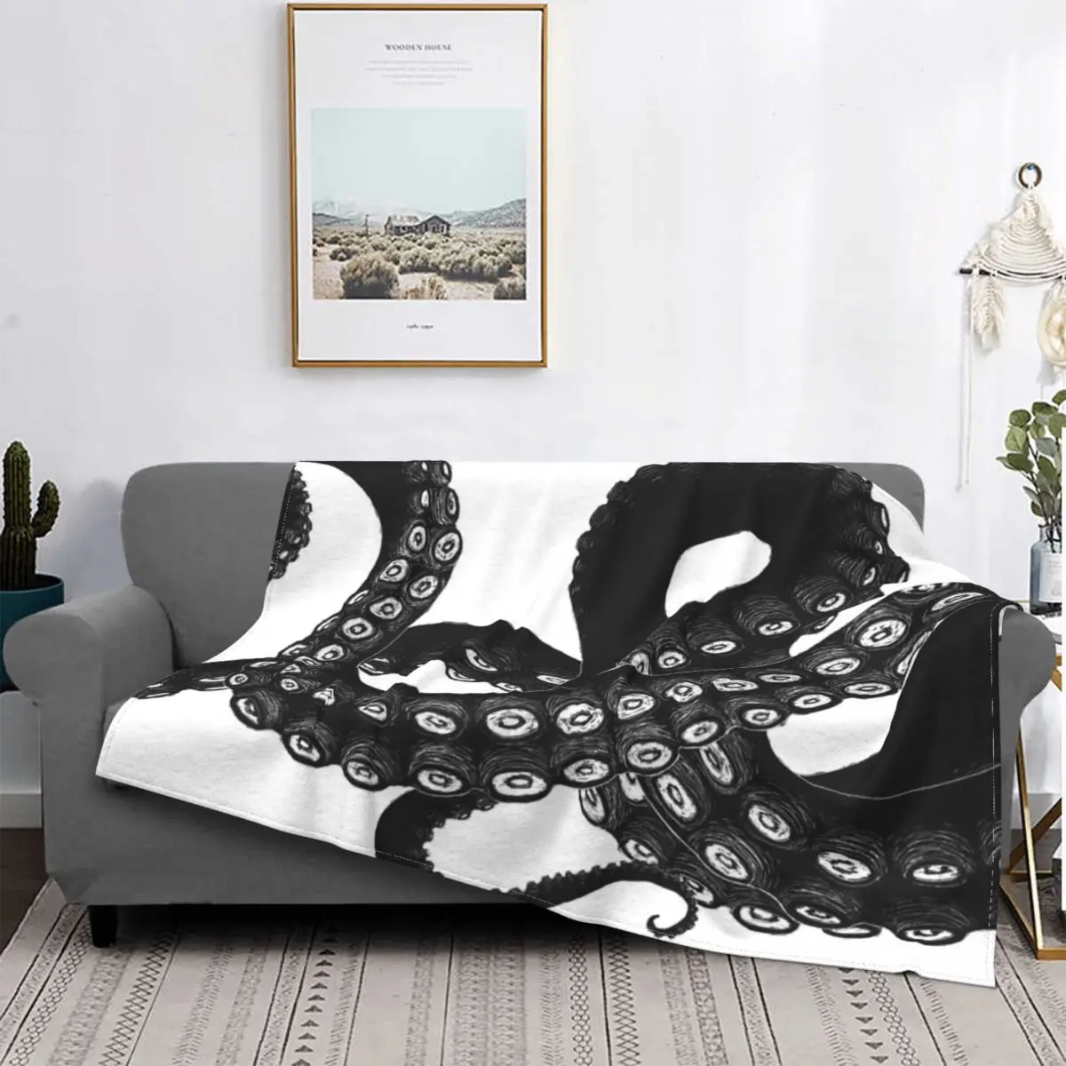 

Get Kraken-colcha a cuadros para cama, Edredon, manta de muselina de 90 cm