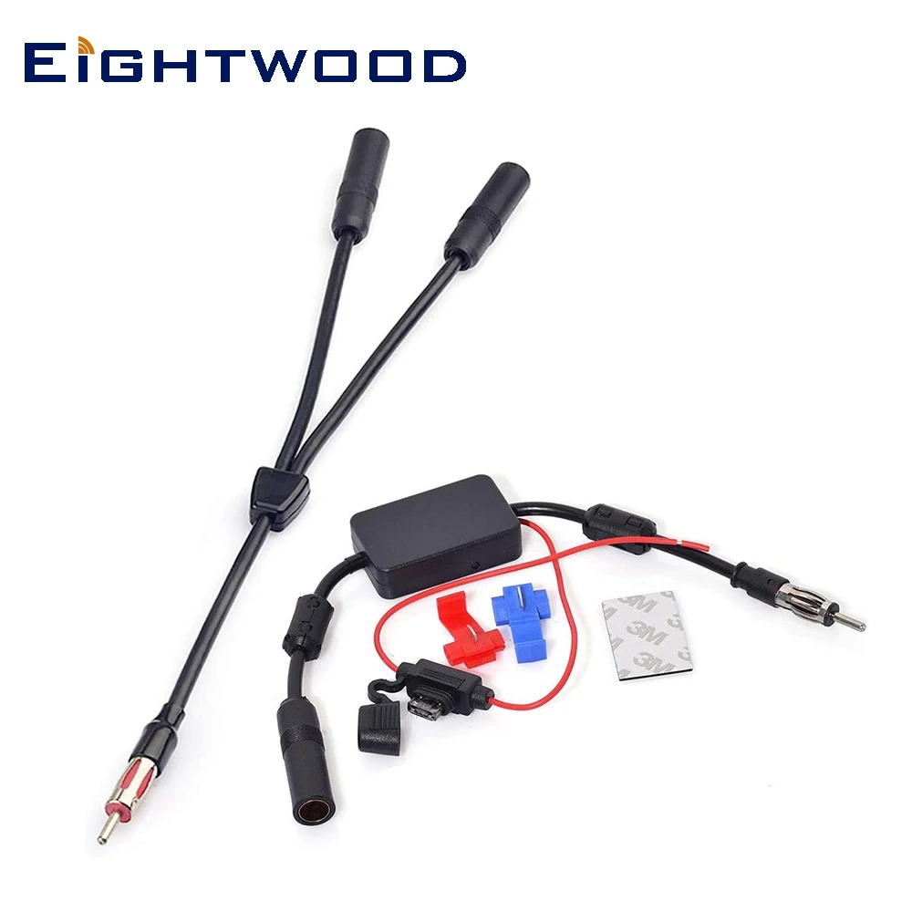Автомобильная стереосистема FM радио антенна усилитель сигнала 12 В адаптер DIN