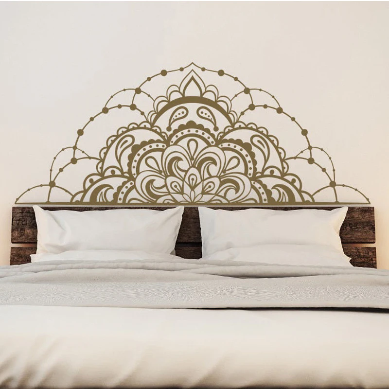 

Half Mandala Vinyl Wall Decals For Bedroom Car Window Decal- Headboard Master Bedroom Wall Decal Bobo Room Decoration MT26