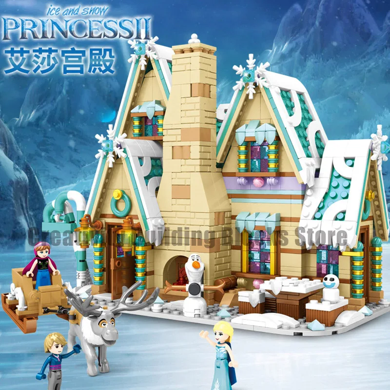 Новинка 2020 г. Замок принцессы из мультфильма лед и снег модель дворца Aisha