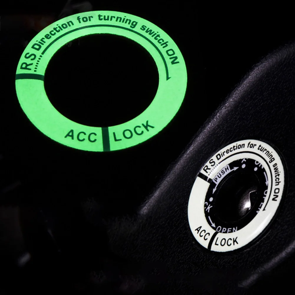 3D гелевый светящийся брелок для ключей наклейка на светящаяся зажигание крышка