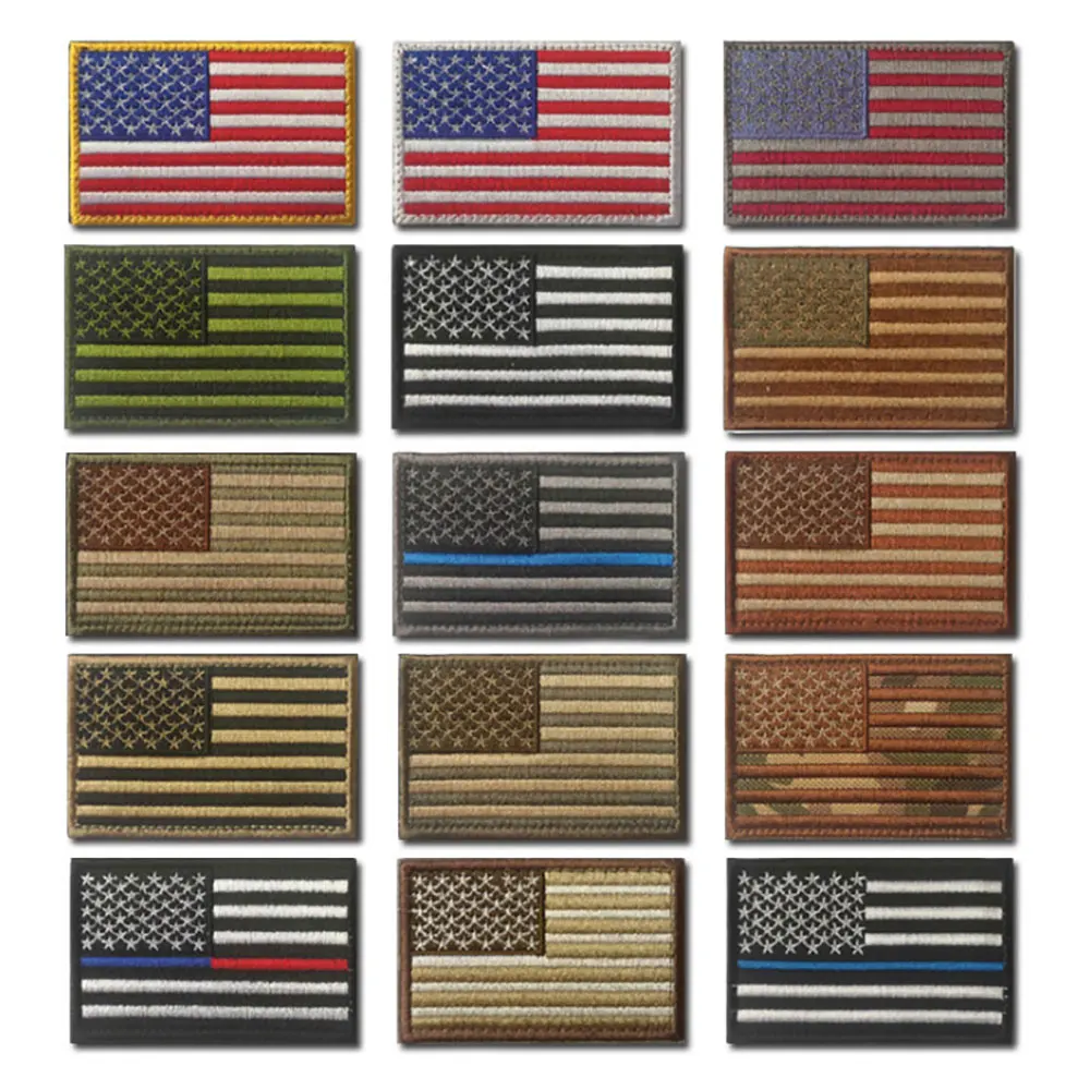 Нашивки с флагом США аппликация на одежду эмблема вышивка Значки для рюкзака