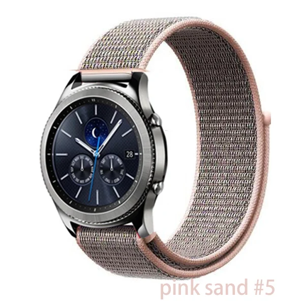 pink sand 5 Gear s3 Frontier ремешок для samsung Galaxy watch 46 мм 42 мм активный 2 ремешок amazfit ремешок Bip 22 мм ремешок для часов 20 мм браслет huami - Цвет ремешка: pink sand 5