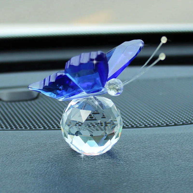 Хрустальные животные бабочки поделки стеклянные фигурки из натуральных камней