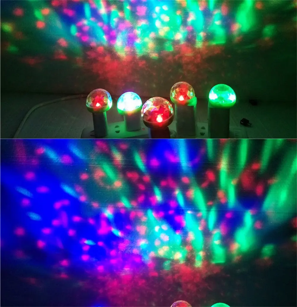 Чешское стекло диско шар питаемые через USB порт сценический светильник RGB