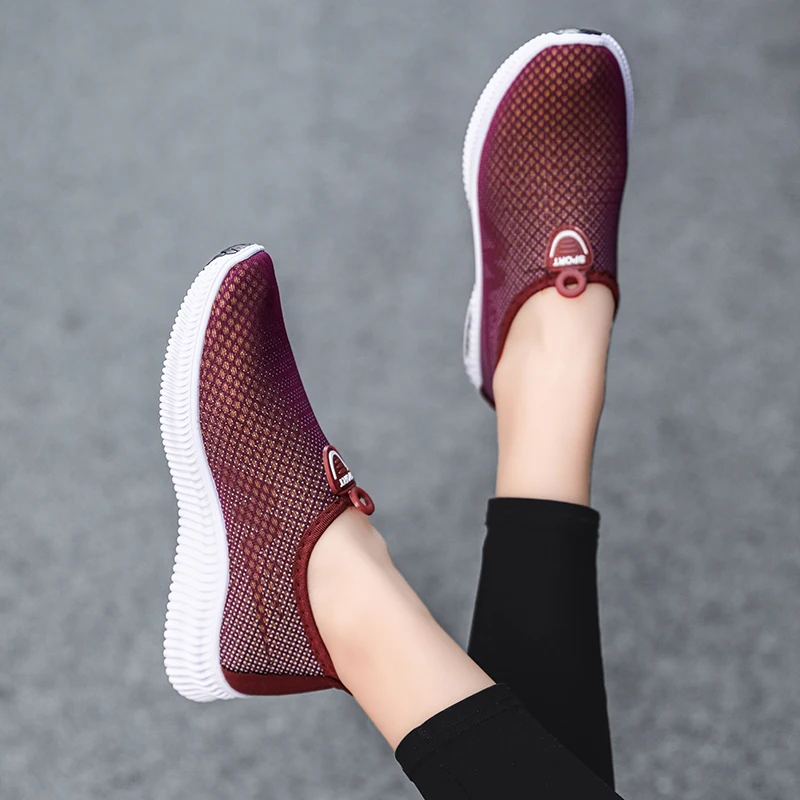 

Woman Sneakers Casual Vulcanized Shoes Women's Breathable Flat Female Walking Mesh Anti-slip Sneakers Zapatillas Mujer
