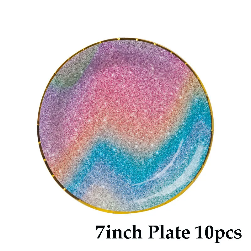 7inch plate 10pcs Космическая солнечная система планета галактика вечерние одноразовые Посуда Бумажная чашка/салфетка/тарелки дети день рождения, детский Душ Свадебный декор - Цвет: 7inch plate 10pcs