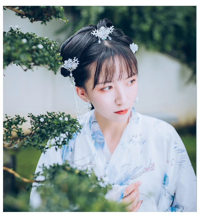 QIANAO набор hanfu китайская Винтажная заколка ручной работы с кисточками