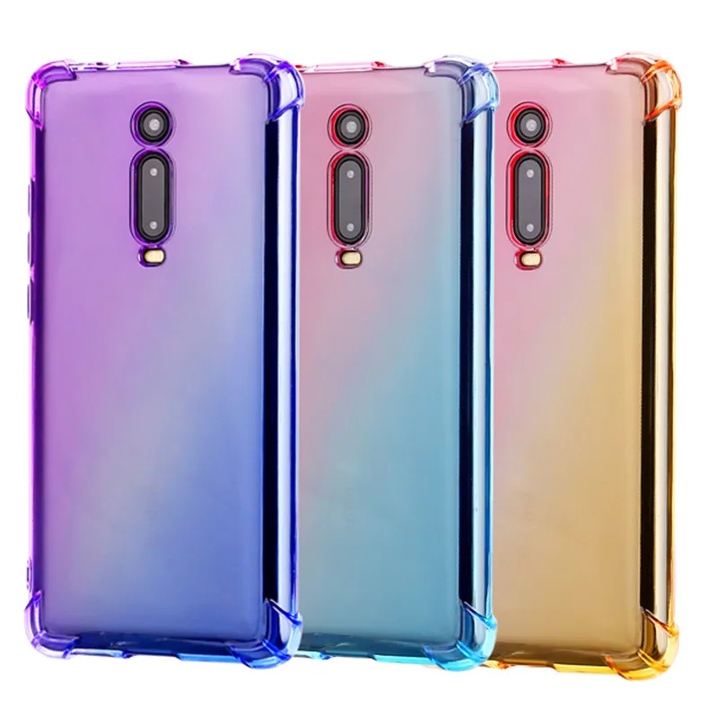Прозрачный градиентный чехол для Redmi K30 Pro Xiaomi K20 Premium 9T Мягкий силиконовый задней