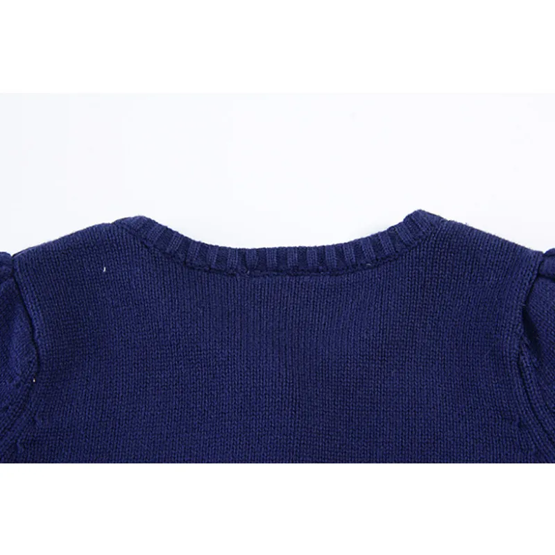 Осень зима трикотажный свитер для девочек кардиган брендовый одежда Downy 2 7 лет|girls