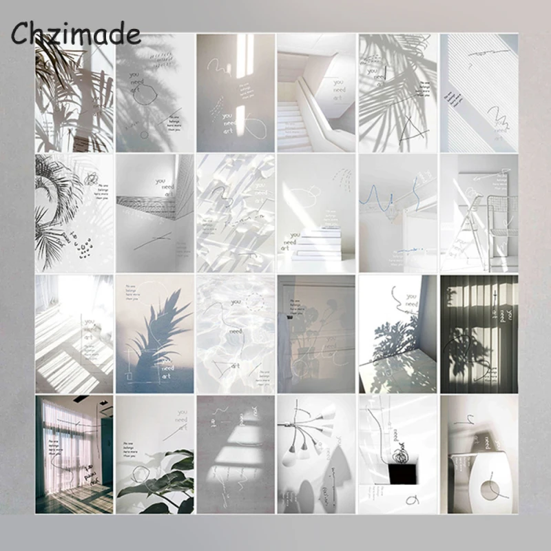 Chzimade 30 шт./лот искусство Скрапбукинг Бумажные украшения Канцтовары карточка свет
