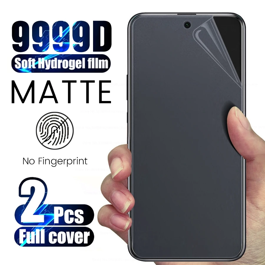Матовая Гидрогелевая пленка 9999D для xiaomi mi 11 lite 10t 9t poco m3 x3 f3 redmi note 8 8t 9 10 pro 9a 9c nfc 2 шт.