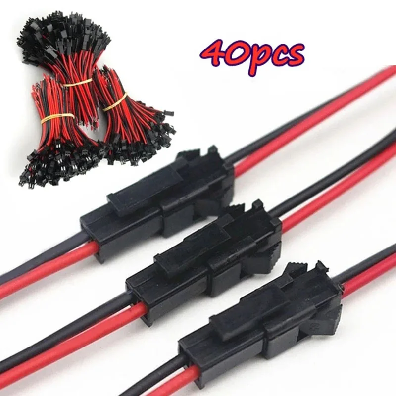 40 шт./компл. проводной коннектор штекер гнездовой разъем с линией терминала для