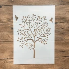 Трафарет сделай сам с деревом жизни А4, 29 х21 см, настенная живопись, раскраска для скрапбукинга, рельефная декоративная альбомная бумага, шаблон для карточек, тортов