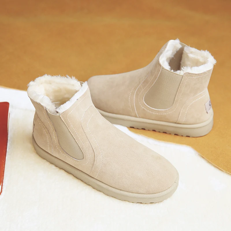 Зимняя обувь женские ботинки коллекция 2019 года Длинные Плюшевые Теплые