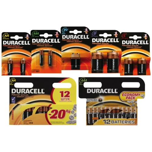 Батарейки алкалиновые DURACELL AAA/286/LR03 1 5 В 12 шт/уп |