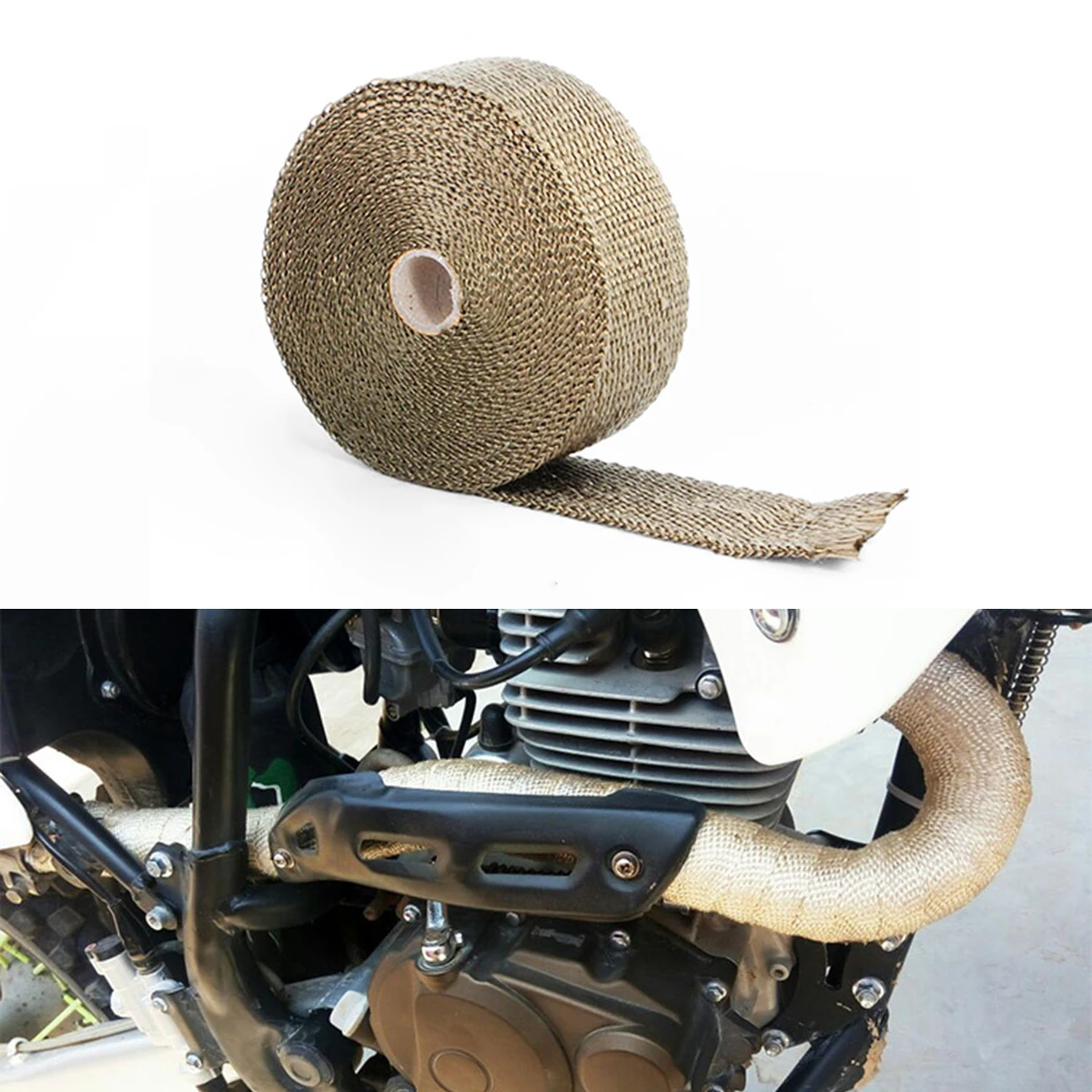 10 м асбестовое волокно универсальная огнеупорная ткань для мотоцикла рулон