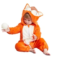 purim halloween costumes baby boys girls cartoon animal fox costume onesie kigurumi infant toddler romper jumpsuit flannel