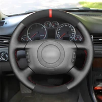 diy anti slip wear resistant steering wheel cover for audi a2 8z a6 c5 avant a8 d2 s4 2003 04 05 car interior decoration
