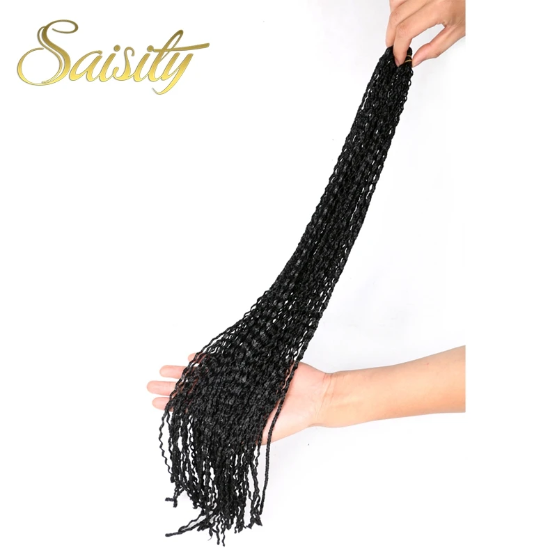 Saisity 2" 48 прядей/упаковка 50 г Zizi длинные вьющиеся плетеные пряди Омбре коробка косички синтетические крючком волосы для наращивания Zizi косички