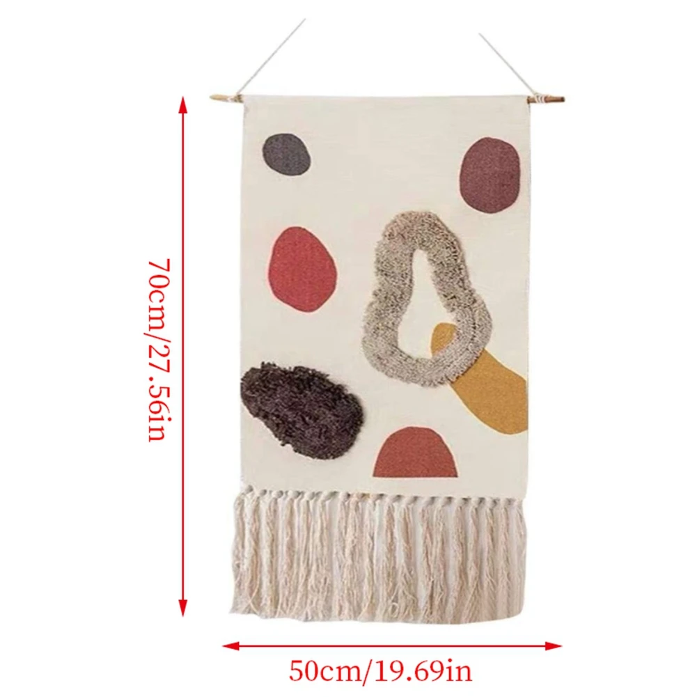 

Macrame Wall Hanging Tapestry Cotton Linen Tassel Tapestry Geometric Print Muslim Wall Hanging Macrame Home Decor Tapestries