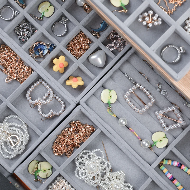 Бархатный лоток для хранения ювелирных украшений подставка-держатель