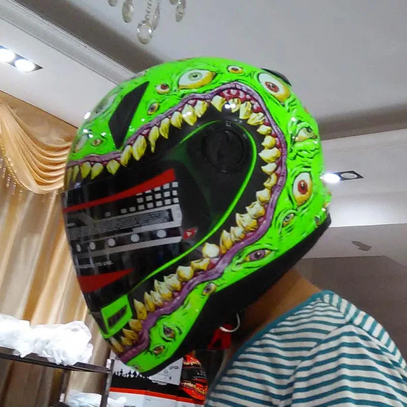 Ралли гоночный шлем Бесплатная доставка полное лицо мотоциклетный с рогами