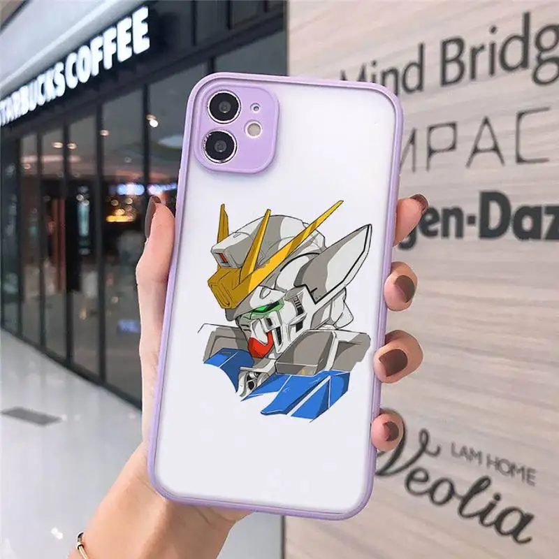 

Mobile Suit Gundam Phone Case Matte Transparent for iPhone 11 12 7 8 s mini pro X XS XR MAX Plus funda