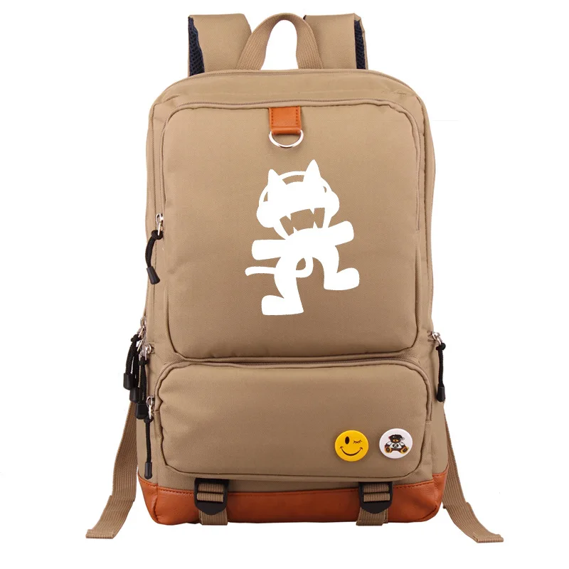 Кошка фабрика странная кошка фабрика электронная музыка monstercat школьная сумка рюкзак через плечо для поколения жира wh - Цвет: Хаки