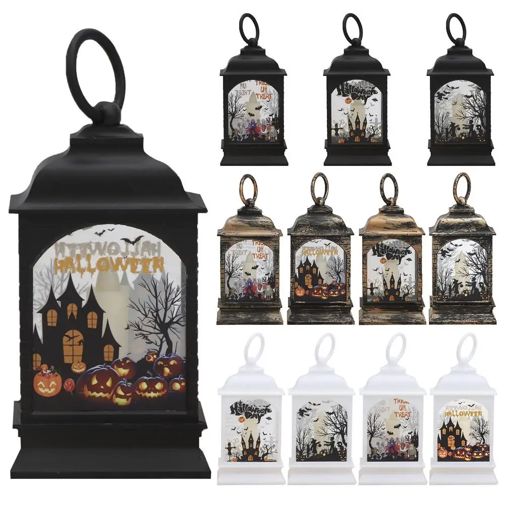 

Halloween LED Light String Candle Wind Lantern Halloween Pattern Party Party Holiday Decoration 12-piece Set
