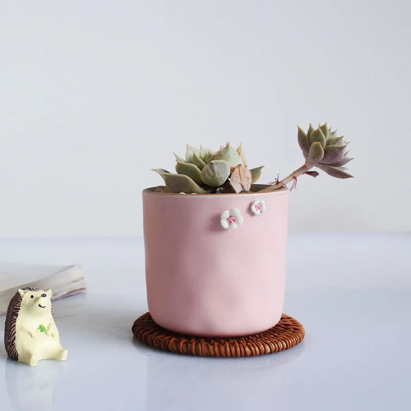 Радужная ручная раковина с изображением цветов мяса растений керамическая для