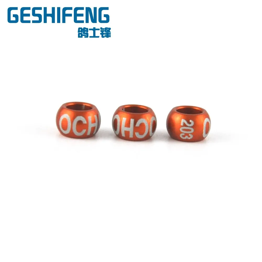 Пользовательские черные алюминиевые гонок голубь кольца птицы для