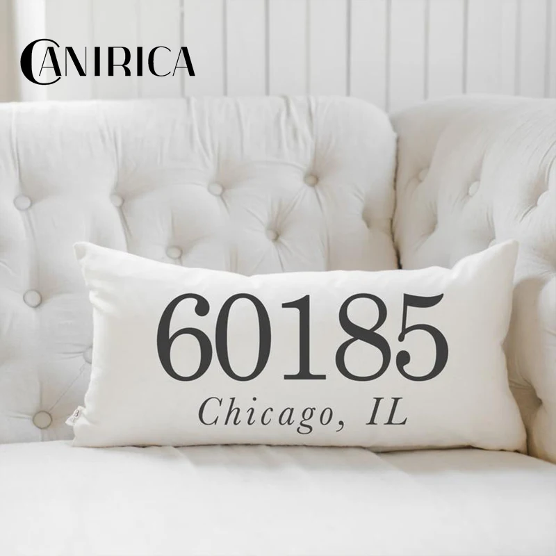 CANIRICA Персонализированная льняная Подушка для домашнего декора свадебный