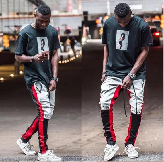 Весна 2019 новые спортивные штаны в стиле пэчворк мужские хлопковые для фитнеса