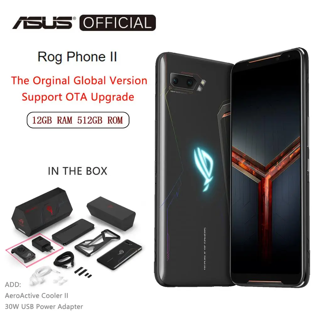 Глобальная версия смартфона ASUS ROG Phone 2 12 Гб ОЗУ 512 ПЗУ Восьмиядерный процессор