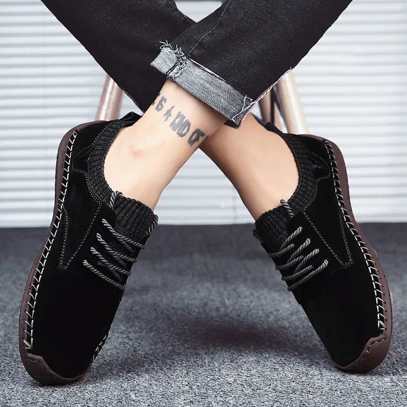 Новинка 2020 мужская повседневная обувь модная Высококачественная кожаная