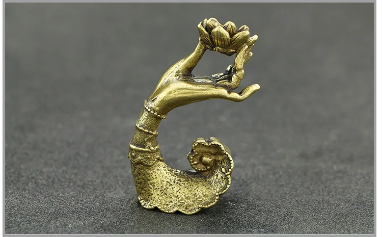 

Статуэтка Будды с лотосом для украшения дома медный Buddism Fengshui миниатюрные украшения для офиса гостиной