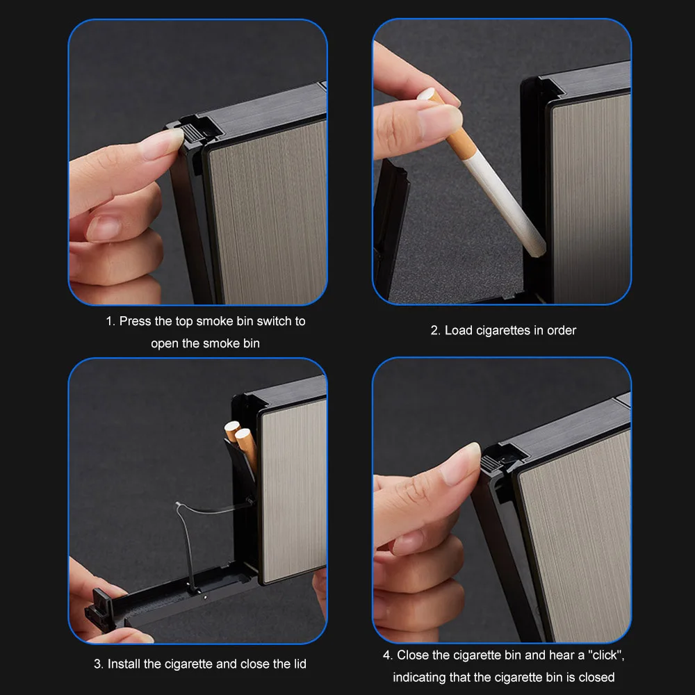 20 шт металлический сигареты автоматический отскок Зажигалка для прикуривания