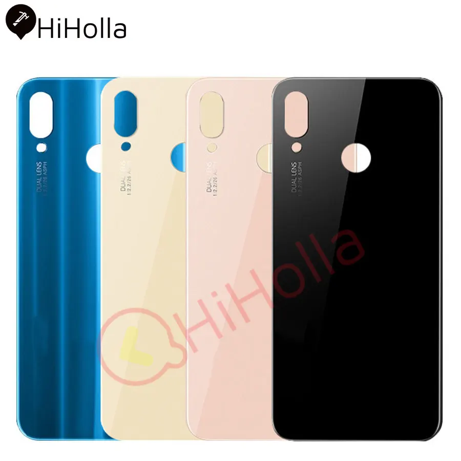 

Back Glass Cover For Huawei P20 Lite Back Cover Battery Door Glass Panel+Camera Lens Nova 3e Rear Door Housing Case Replacement
