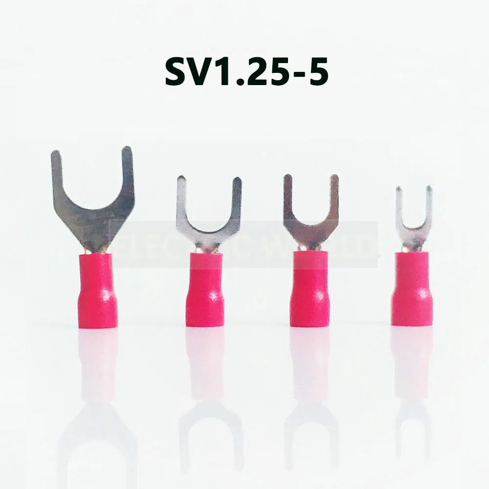 SV1.25-5 красные холоднопрессованные клеммы Кабельный соединитель 100 шт.