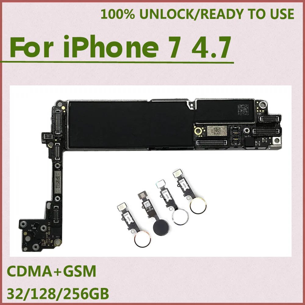 Оригинальная iCloud разблокирована для iPhone 7 материнская плата с сенсорным ID чистые