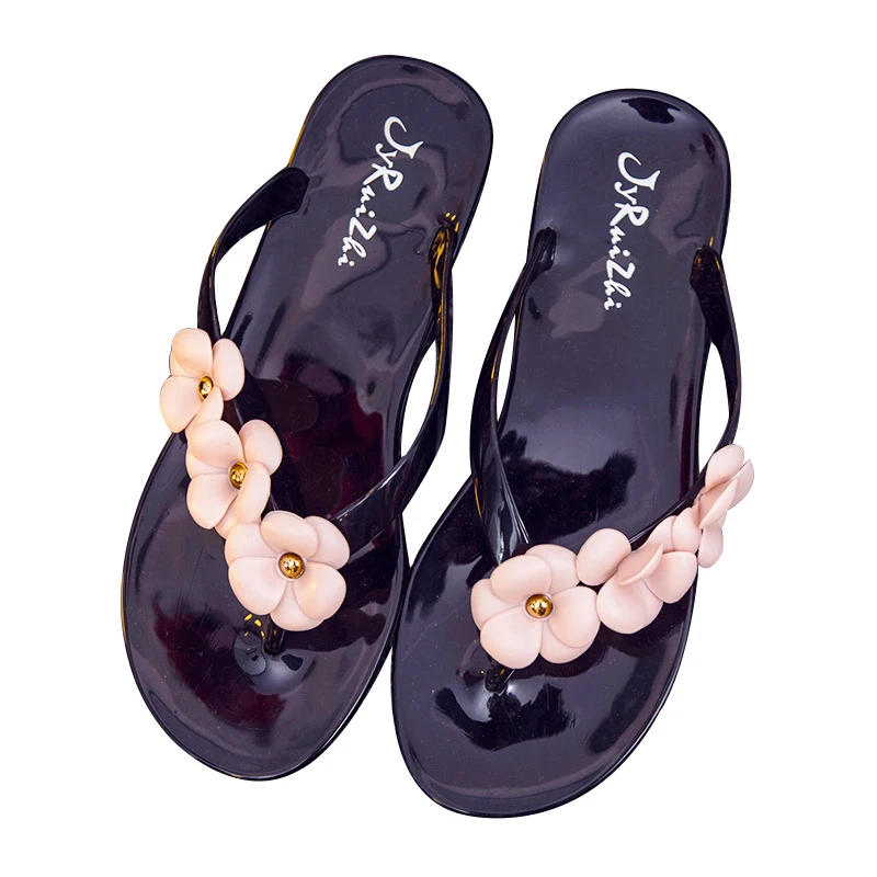 Уличные Вьетнамки Пляжная обувь Розовые шлепанцы Женские Модные летние на