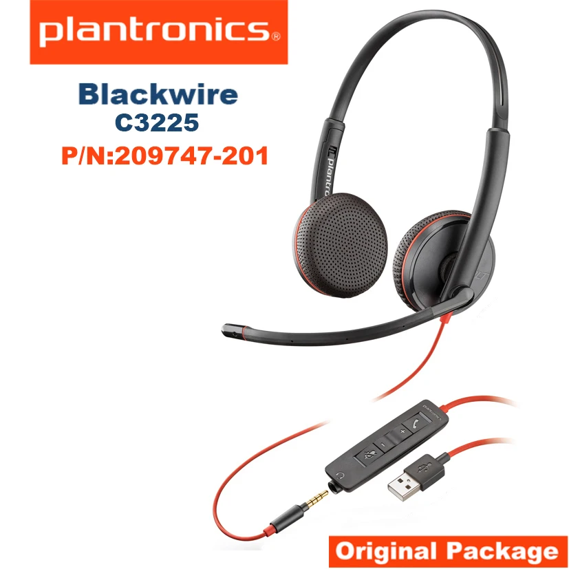 Plantronics POLY Blackwire C3225 USB-A гарнитура обновление C325/C320/C3220 Проводная 209747-201